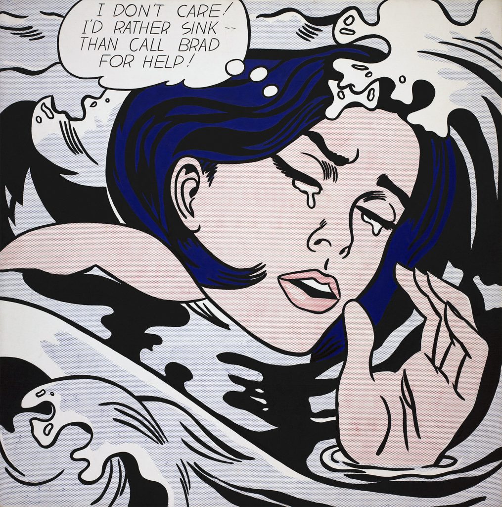 Roy Lichtenstein
Drowning Girl, 1963
Oil and acrylic on canvas
The Museum of Modern Art, New York, Philip Johnson Fund (by exchange) and gift of Mr. and Mrs. Bagley Wright © Estate of Roy Lichtenstein/Bildrecht, Vienna 2024
Photo: The Museum of Modern Art, New York/Scala, Florence
