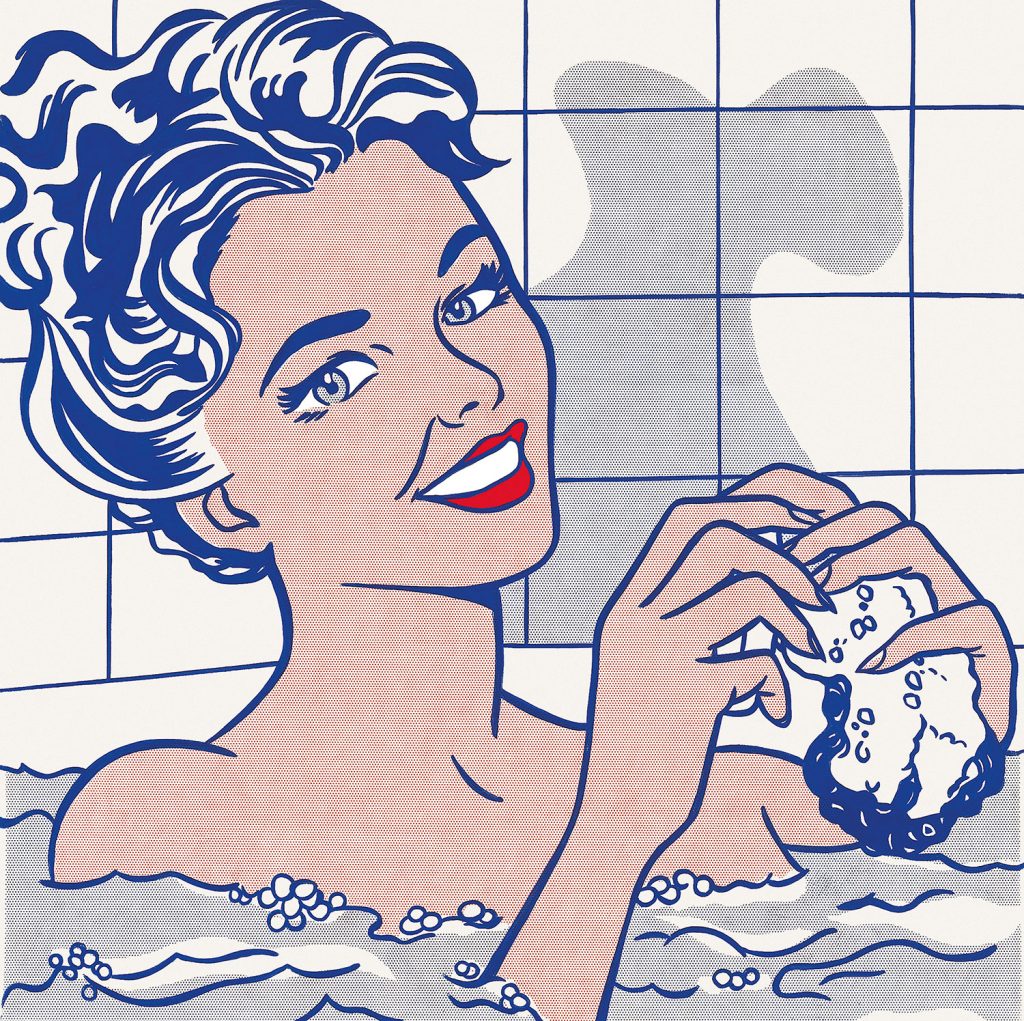 Roy Lichtenstein - Ragazza nella vasca da bagno, 1963
Olio e acrilico su tela
Museo Nacional Thyssen-Bornemisza, Madrid
© Proprietà di Roy Lichtenstein/Bildrecht, Vienna 2024