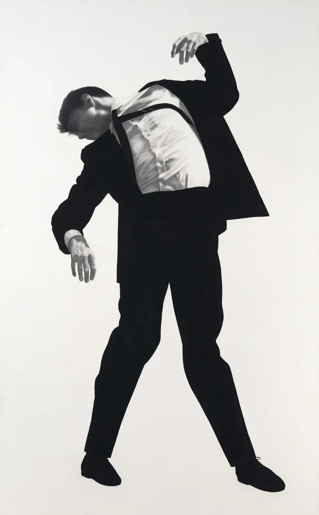  Robert Longo, Untitled (Eric), 1981, Collection Thaddaeus Ropac, Salzburg · Paris 
© Robert Longo / Bildrecht, Wien 2024, Foto: Robert Longo Studio